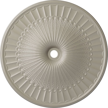 Ekena Millwork Galveston Ceiling Medallion (Fits Canopies up to 5 7/8"), 51"OD x 3 5/8"ID x 3 3/8"P, Pearl White CM51GLPWS
